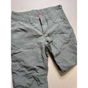 The North Face ‎ Womens SIZE 4 Green Nylon outdoors hiking  Crop pants $89